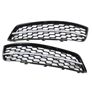 Accessoires de voiture de haute qualité, cadre de phare antibrouillard LED pour pare-chocs avant, grilles en nid d'abeille pour <span class=keywords><strong>A3</strong></span> 8P ABS noir argenté <span class=keywords><strong>2007</strong></span>-2012 - Product Image 1
