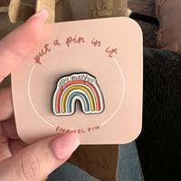 You Matter Épinglette en émail souple en métal en forme d'arc-en-ciel, mignonne, sur le thème de la santé mentale, personnalisée pour thérapeutes, accessoires vestimentaires
