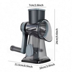 Multi-function Manual Slicer <b>Vegetable</b> Mandoline <b>Shredder</b> Cutter Rotary Cheese Grater Food Slicer Veggie Dicer <b>Vegetable</b> Chopper - Product Image 2