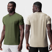 Chemises de sport pour la course à pied avec logo personnalisé, haut de sport pour hommes, t-shirt de sport de qualité, t-shirt sportif à manches courtes pour hommes