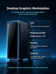 Ordinateur de bureau professionnel pour le travail graphique, processeur <span class=keywords><strong>Core</strong></span> i5 i7 <span class=keywords><strong>i9</strong></span> 13e/14e génération ou R7000/9000, DDR5 128 Go, format tour - Product Image 4