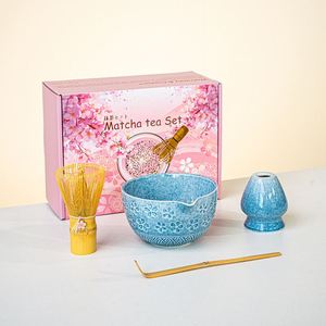 Factory Wholesale Japandi Design Ceramic Bowl With Spout Food Grade Gift <b>Set</b> for <b>Tea</b> Ceremony <b>Matcha</b> Starter Kit - Product Image 3