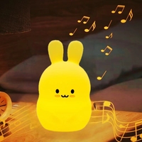Portable rvb changeant Led veilleuse licorne capteur tactile intelligent musique haut-parleur lampe bébé repos Machine à son pour les enfants