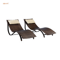 BHR-mobilier extérieur bali, côté piscine, rotin, lit en osier, salon de jardin, mobilier chinois, chaise de piscine pour deux personnes