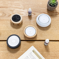 Diffuseur d'huiles essentielles en pierre de lave personnalisé en usine, prix de gros, avec plateau en bois - Aromatique