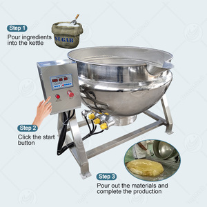 Marmita Industrial ORME de 500 Litros a Vapor, Eléctrica o a Gas con Agitador para Cocción de Mermelada - Product Image 4