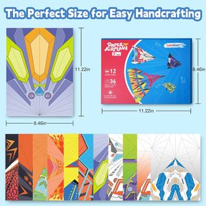 Kit <span class=keywords><strong>de</strong></span> <span class=keywords><strong>Aviones</strong></span> <span class=keywords><strong>de</strong></span> Papel <span class=keywords><strong>de</strong></span> Origami Coloridos para Niños con 16 Diseños Clásicos, <span class=keywords><strong>Manualidades</strong></span> Creativas <span class=keywords><strong>de</strong></span> Plegar y Volar para Niños Pequeños - Product Image 3