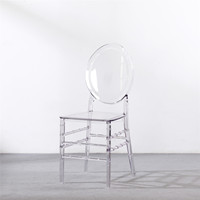 Mobilier classique d'hôtel tendance en plastique transparent incassable pour mariage et événement chaises de couple vente en gros