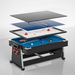 <span class=keywords><strong>Table</strong></span> <span class=keywords><strong>de</strong></span> jeu multifonctionnelle rotative 4 en 1 <span class=keywords><strong>de</strong></span> 7 pieds, nouvelle mode, avec billard/<span class=keywords><strong>hockey</strong></span> sur air/tennis/<span class=keywords><strong>table</strong></span> à manger - Product Image 1