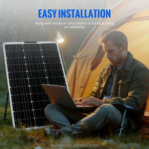 Panel Solar Flexible Ultraligero de 100W, Monocristalino, Ultrafino, 4.19lbs, IP67 Impermeable, Negro, para RV, Barco, Techo, Balcón - Product Image 6