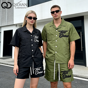 <span class=keywords><strong>Ensemble</strong></span> 2 pièces polo et <span class=keywords><strong>short</strong></span> en nylon polyester pour homme avec logo personnalisé, idéal pour l'été – Survêtement OEM - Product Image 4