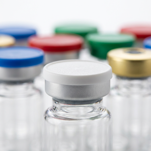 Distinct Color Series Flip Off Tearable Caps with Silver Aluminum Base for Peptide Laboratory Glass Xilin Vial Sealing Use - Product Image 1