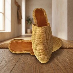 Handmade Raffia <b>Open</b> <b>Toe</b> Anti-Slippery Breathable Summer for Cotton Lining Women Girls - Product Image 2