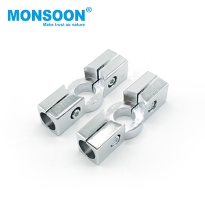 Conector de tubo flexible redondo de 25 mm con abrazadera de ángulo ajustable de 4 vías para herrajes de armario plateados personalizados - Product Image 3