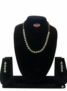 Stainless Steel Vintage Jewelry <b>Set</b> for Women Fashion Elegant Sparkling <b>Necklace</b> and Earrings for <b>Wedding</b> Party Evening Wear - Product Image 3