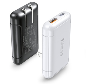 Caricatore USB <span class=keywords><strong>C</strong></span> Ultra-Sottile HNT 30W 18W, Blocco di Ricarica Rapida Slim a Doppia Porta (1,6 cm) Tipo <span class=keywords><strong>C</strong></span>+A, Adattatore di Alimentazione da Viaggio per iPhone - Product Image 3