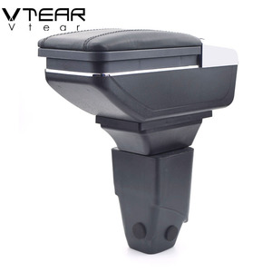 Accoudoir intérieur en cuir de haute qualité, repose-bras avec boîte de rangement en ABS, style de voiture à filetage rouge, adapté à la <span class=keywords><strong>PEUGEOT</strong></span> 206 <span class=keywords><strong>207</strong></span> - Product Image 3