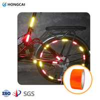 Autocollants de transfert de chaleur réfléchissants Orange fluorescent à haute vitesse avertissement de sécurité du corps bande de nuit usine en gros