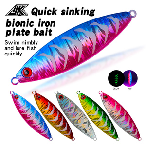 Lichtgevende Metalen <span class=keywords><strong>Jig</strong></span> Aas 80g/100g/120g Vissen Zoetwater Zoutwater Slow Pitch Jiggen Aas - Product Image 1