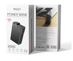 <span class=keywords><strong>Yesido</strong></span> 20000mAh 65W Carga rápida Pantalla digital LED de baja temperatura Puede cargar computadoras portátiles Banco de energía YP76 - Product Image 6