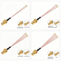 Câble Pigtail Coaxial SMA Femelle Ufl à Faible Perte RG178, 1 à 6 Voies, 20 cm, pour Routeur 5G, Antenne WiFi MIMO - Vente Chaude