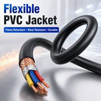 Cable de comunicación y alimentación RVVP OEM, cable blindado de PVC blando con pantalla de cobre, 2, 3, 4 núcleos, 0.5, 0.75, 1.5, 2.5 mm², suministro de fábrica