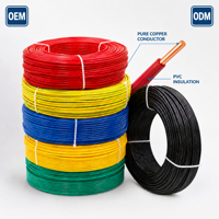 Cable Eléctrico Doméstico al por Mayor, Cable de Cobre para Cableado de Casa de 1.5mm, 2.5mm, 4mm, 6mm, 10mm, Cable de Alimentación de Alta Calidad