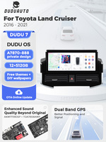 Sistema Multimedia para Auto DUDUAUTO DUDU7 A7870 AKM7739 DSP QLED para Toyota Land Cruiser 2016-2021 LC200 Late