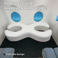Lit de voyage portable pour enfants, extenseur de siège auto, hamac, repose-pieds, support de nuque, 100% coton, design pliable pour