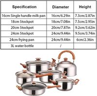 Ensemble de casseroles à induction à poignée Stay-Cool avec couvercles compatibles avec les repas de famille Batterie de cuisine à induction en acier inoxydable 12 pièces