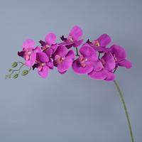 Vente en gros de 9 têtes d'orchidées artificielles Phalaenopsis imprimées en 3D, effet toucher réel, fleurs décoratives pour mariage