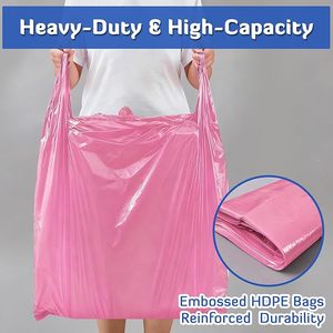 Leak Proof T-shirt Garbage Bags <b>Plastic</b> Vest Carrier Bags for <b>Kitchen</b> Waste and Household Use - Product Image 3