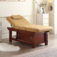 Table de soin professionnelle manuelle avec dossier et repose-jambes réglables pour salon de beauté, spa et clinique