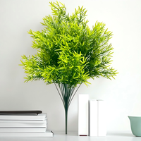 Plantes artificielles tropicales, bouquets de romarin et d'eucalyptus verts, légers, écologiques, décoration de Thanksgiving, utilisation intérieure/extérieure