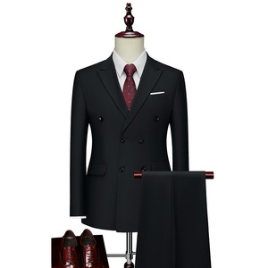Ensemble Deux Pièces Élégant Homme, Style <span class=keywords><strong>Anglais</strong></span> Simple et Tendance pour Affaires, Décontracté ou Mariage - Product Image 2
