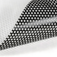 Vinilo Microperforado de Visión Unidireccional en Rollo, 120gsm 140gsm, Adhesivo Gráfico Perforado para Ventanas de Vidrio, para Impresión Digital