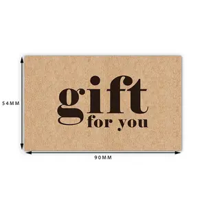 Gift Card Compras De Ouro Cartão De Obrigado para Pequenas Empresas Foil Printing Design Livre 5x9 Cm Pink Kraft Paper Impressão Offset CMD