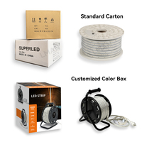 Bande lumineuse LED flexible étanche IP65, largeur 12 mm, 180 LED/m, 11 W/m, AC220V, SMD2835 Epistar, CRI élevé 80