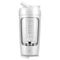USB Rechargeable 600ml Électrique pour Shaker Bottle PS Material Gym Vortex Mixer avec Paille à Boire Directe en Plastique Drinkware