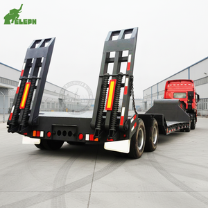 Semirremolque <span class=keywords><strong>de</strong></span> Plataforma Baja <span class=keywords><strong>de</strong></span> 2 Ejes, Remolque <span class=keywords><strong>de</strong></span> Plataforma Baja para Transporte <span class=keywords><strong>de</strong></span> Excavadoras Pesadas - Product Image 1