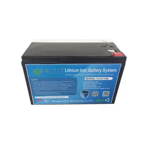 संभ्रांत रिचार्जेबल लिथियम आयन बैटरी 12 v 7.5ah बिजली की आपूर्ति 7.5 amp 12 वोल्ट 7.5 आह बैटरी