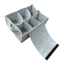 Ensemble de paniers de rangement multifonctionnels en feutre pour assiettes et tasses, boîte d'organisation de vaisselle en tissu doux pour caravane