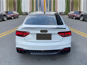 กันชนหลังสไตล์ตาข่ายทั้งหมดสีดำมันวาวสำหรับรถ <span class=keywords><strong>Audi</strong></span> A5 2012-2016 <span class=keywords><strong>RS5</strong></span> <span class=keywords><strong>2021</strong></span> + วัสดุ PP-อัพเกรดรถใหม่ - Product Image 4