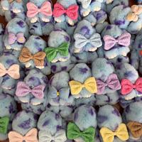 Porte-clés en peluche doux et mignon, breloque de sac, cadeau pour enfants, avec pompon, boule lapin et nœud papillon