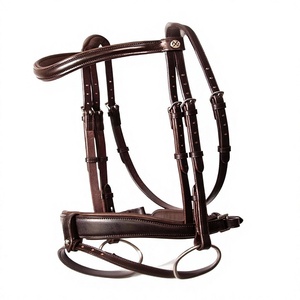 Professional High Quality Durable Full Size Outdoor <b>Equestrian</b> Leather Polo Style Adjustable Horse Bridle Customization Accepted - Product Image 6