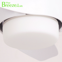 Breeze.Lux-Lámpara de araña LED de 52 pulgadas, ventilador de techo, 3 aspas con control remoto, diseño tradicional elegante para baños grandes