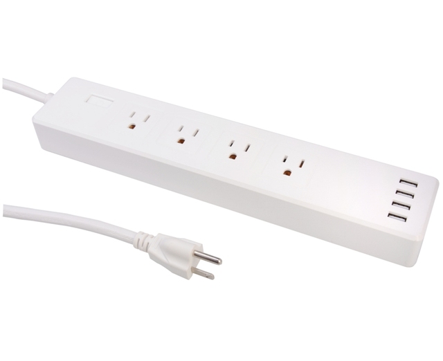 Socket Plug for USA 3 Pins Power Strip with 4 AC Outlets and 4 Usb Ports WIFI Sockets Smart Power Plug