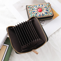 Tas Penyimpanan Berkualitas Tinggi Bergaya Akordeon dengan Ritsleting Tunggal. Model Baru. Tas Kartu dan Dompet Wanita Berhias Manik-Manik Buatan Tangan Berkualitas Tinggi.