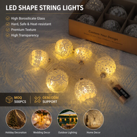 Lampu LED Bentuk Tali Guirlande Lumineuse Kaca Borosilikat Mesh Putih Hangat Dekorasi Pernikahan Produsen Lampu Natal