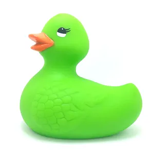 批发促销塑料鸭漂浮婴儿浴鸭橙色黄色定制浴鸭